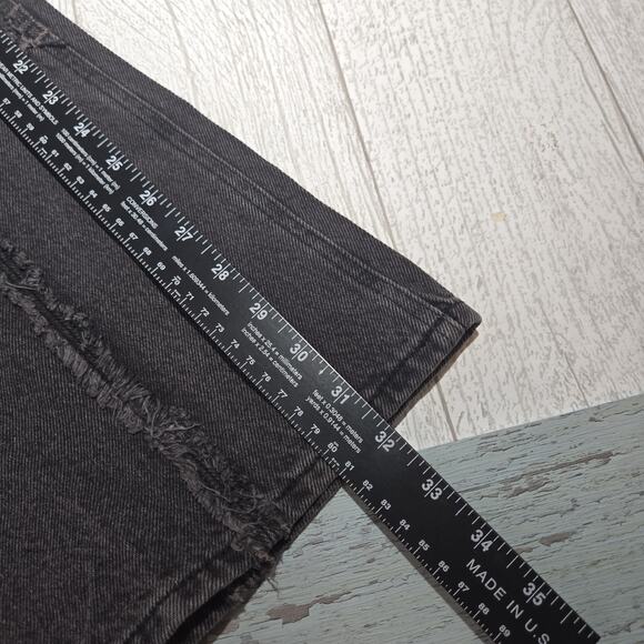 PACSUN Women's Jeans Size 29 Black High Rise Boot Cut Patchwork FRAYED Design - Picture 9 of 10